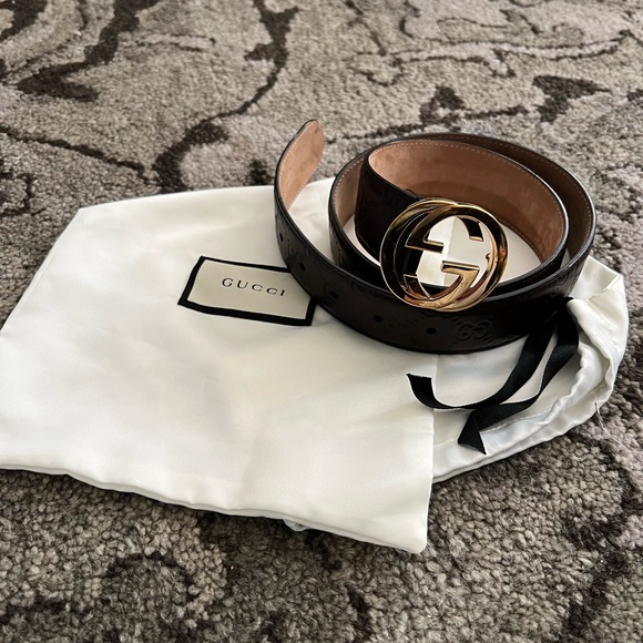 Authentic gucci signature leather belt size 80 - Picture 9 of 12